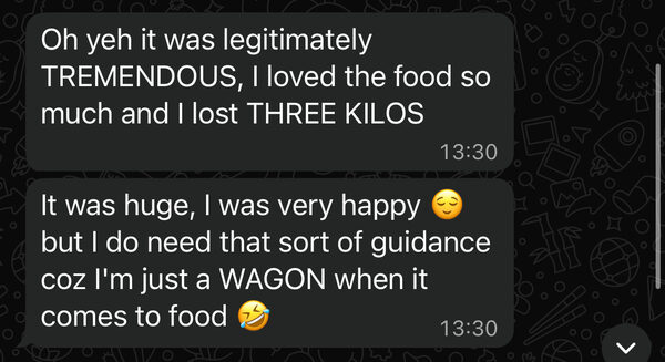 Client testimonial